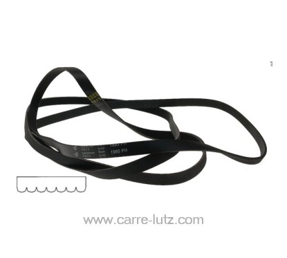 Courroie plate 1995 H7  de sèche linge Bosch Siemens 00650499