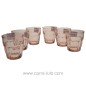 Gobelets par 6 Rock bar lounge rouge Bormioli Rocco