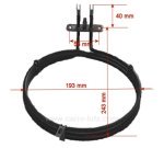 203153  481125927223  - Résistance circulaire 2500W diamètre 192 mm de four A Martin 3570039010 Laden Whirlpool Neff Rosières...
