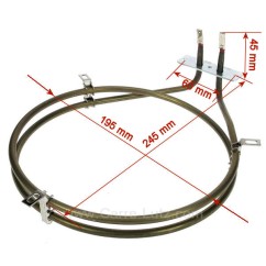 C00045432 - Résistance circulaire 1600W de four Ariston Indesit Scholtes 