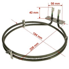 12006239 - Résistance circulaire 2400W de four Smeg 806890807 Bosch Siemens 