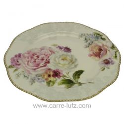Assiette à dessert en porcelaine fine bone china décorée Romantic Lace , reference CL10020700