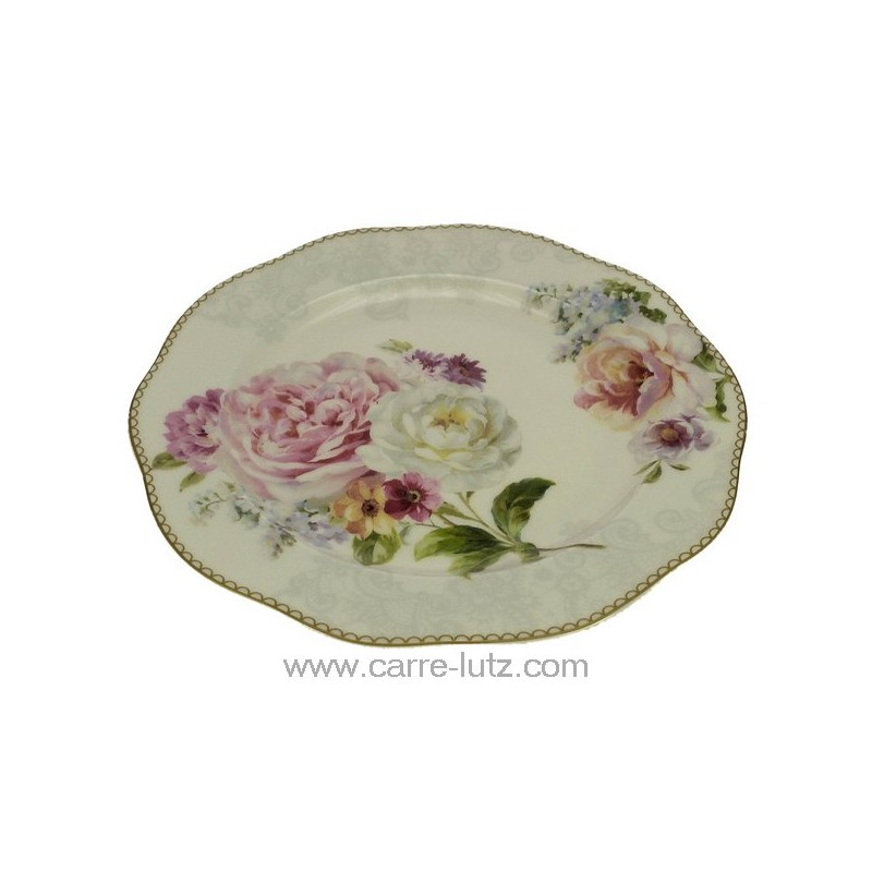 CL10020700  Assiette à dessert en porcelaine fine bone china décorée Romantic Lace 14,40 €