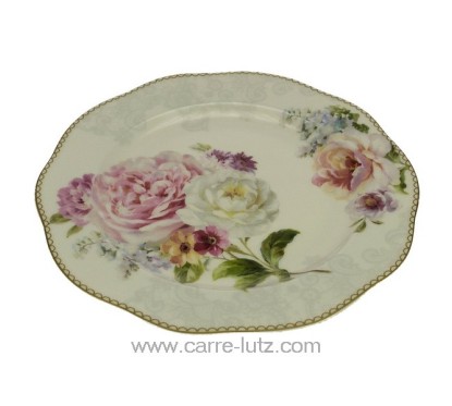 CL10020700  Assiette à dessert en porcelaine fine bone china décorée Romantic Lace 14,40 €