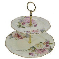 CL10020708  Serviteur muet en porcelaine fine bone china décorée Romantic lace 43,20 €