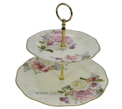 CL10020708  Serviteur muet en porcelaine fine bone china décorée Romantic lace 43,20 €