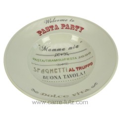 CL21030028  Coffret plat à pates en porcelaine blanche décor PASTA PARTY 16,80 €