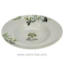 Coffret plat à pates douce provence en porcelaine blanche décor huile d'olive , reference CL21030030