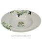 Coffret plat à pates douce provence en porcelaine blanche décor huile d'olive