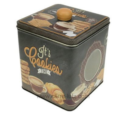 CL29000097  Boite en métal décoré écriture en relief cookies time 10,60 €