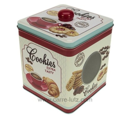 CL29000098  Boite en métal décoré écriture en relief cookies 10,60 €