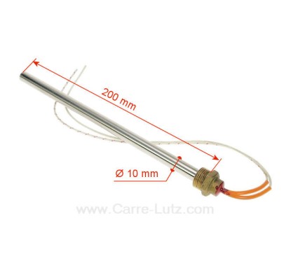 703921  Résistance 300W 10 mm longueur 200 mm de poêle à pellet 122,70 €