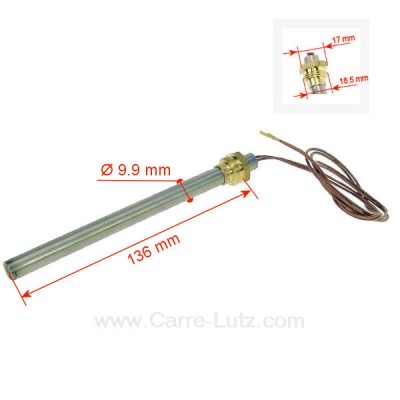 703930  Résistance 250W 9,9 mm longueur 136 mm de poêle à pellet 24,30 €