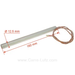 703937  Résistance 350W 12,5 mm longueur 160 mm de poêle à pellet 44,30 €