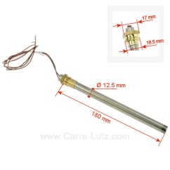 703947  Résistance 350W diamètre 12,5 mm longueur 180 mm de poêle à pellet 38,90 €