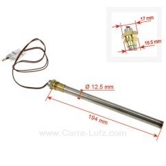 703948  Résistance 420W diamètre 12,5 mm longueur 194 mm de poêle à pellet 48,00 €