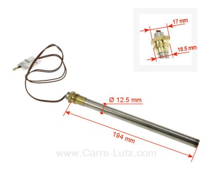 703948  Résistance 420W diamètre 12,5 mm longueur 194 mm de poêle à pellet 48,00 €