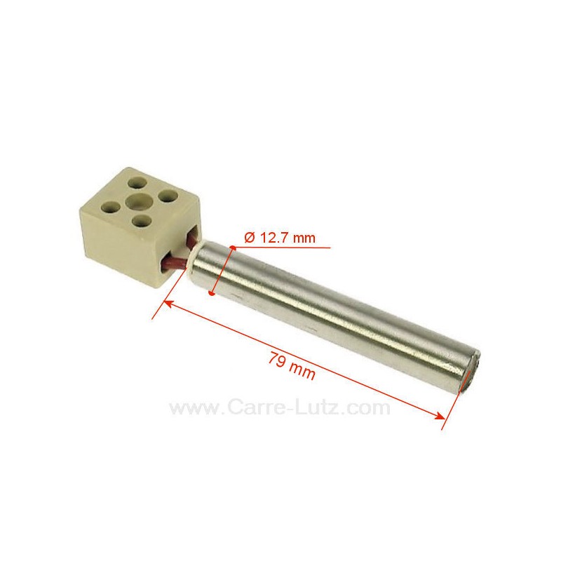 703954  Résistance 300W 12,7 mm longueur 79 mm de poêle à pellet  32,00 €