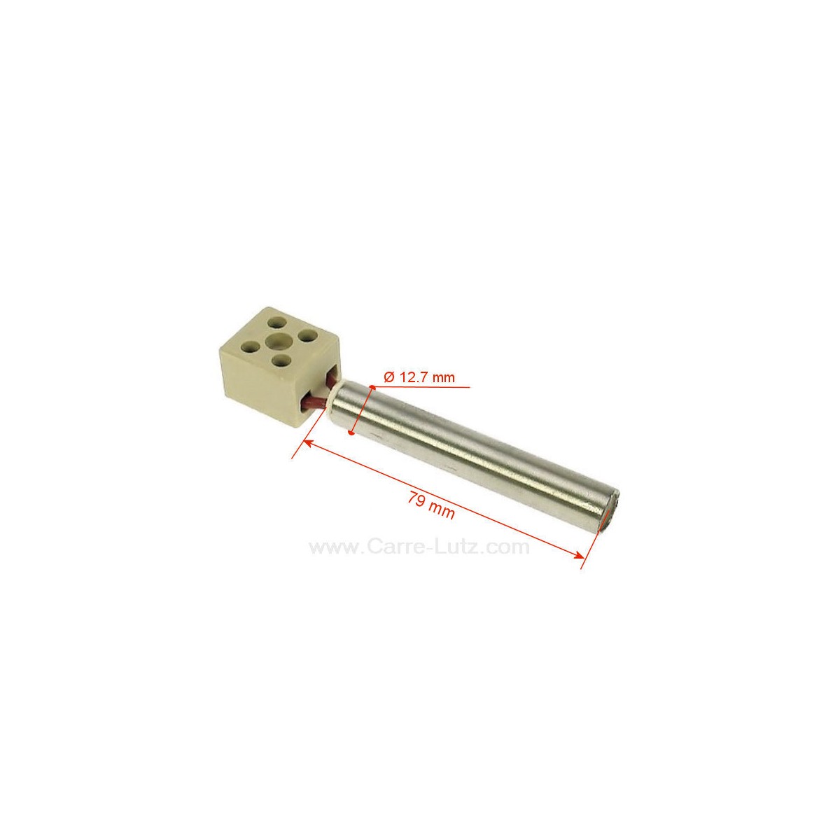 703954  Résistance 300W 12,7 mm longueur 79 mm de poêle à pellet  32,00 €