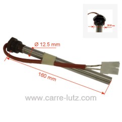 Résistance D'Allumage Pour Poêle à Granulés 350W - Diamètre 12.5mm, Longueur 160mm - Compatible MCZ, Palazzetti, Thermorossi…