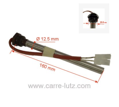 703956 Résistance 350W 12,5 mm longueur 160 mm de poêle à pellet Palazzetti 42,12 €