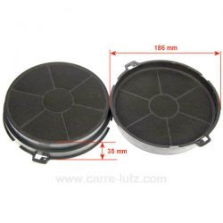 2 Filtres de hotte charbon actif EFF73 CHF187 ST30F 188 mm Faber EFF73 C00081379 Ariston Indesit Whirlpool Ikea