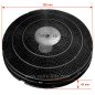 Filtre charbon actif TYPE 40 FAC409 de hotte aspirante A Martin Ariston Bauknecht Ignis Radiola Whirlpool Zanussi