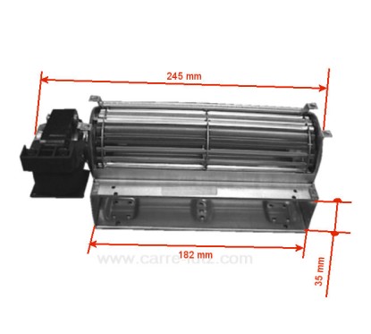 231023G  Ventilateur tangentiel 184 mm moteur à gauche 1 vitesse 30,60 €