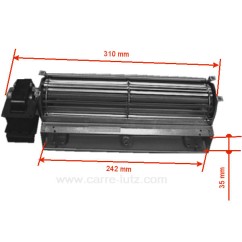 Ventilateur tangentiel 244 mm moteur à gauche 1 vitesse , reference 231032