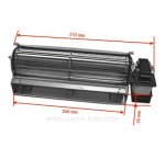 231031  Ventilateur tangentiel 244 mm moteur à droite 1 vitesse 52,50 €