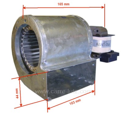Ventilateur tangentiel moteur à droite d' insert Efel