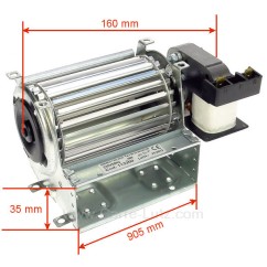 Test moteur ventilateur EBM Papst 73 W pour poêle à pellets