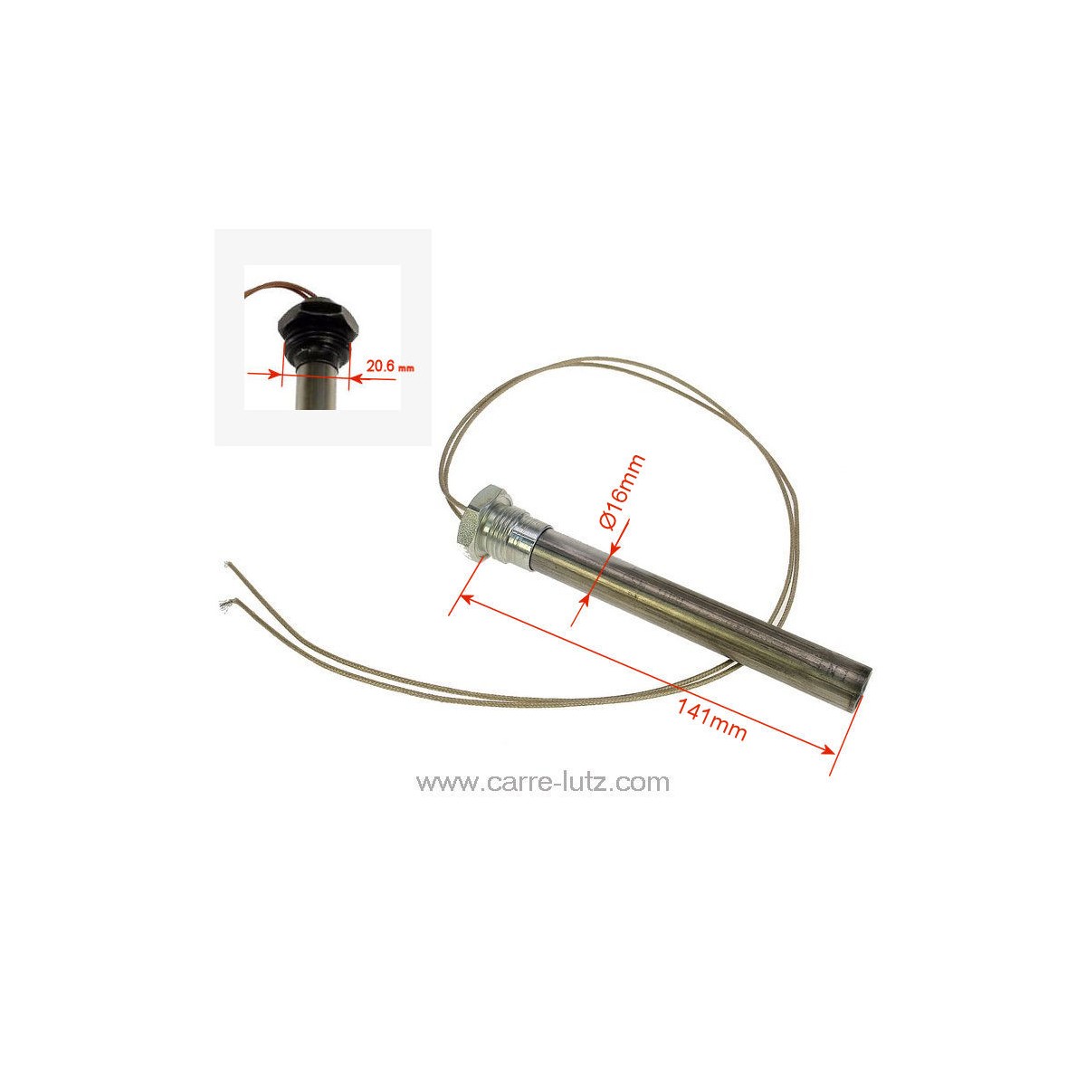 703964 Résistance 400W 16 mm longueur 140 mm de poêle à pellet 60,90 € 703964 Résistance 400W 16 mm longueur 140 mm de poêle à pellet 60,90 €