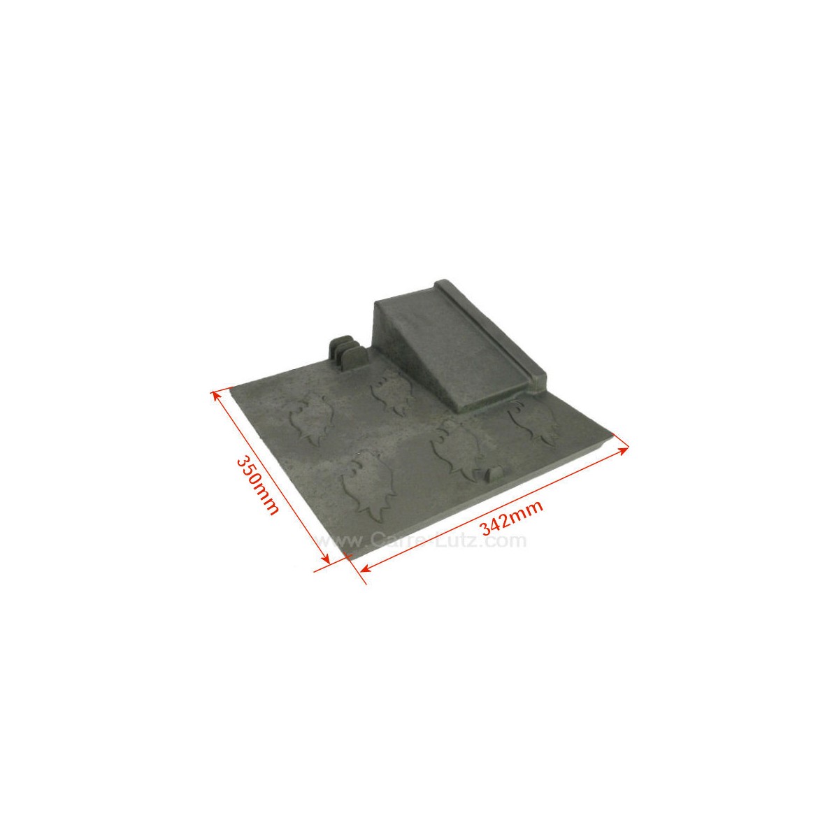 704915  10167368101001 - Plaque de foyer arrière gauche pour convecteur Godin 368101 70,20 €