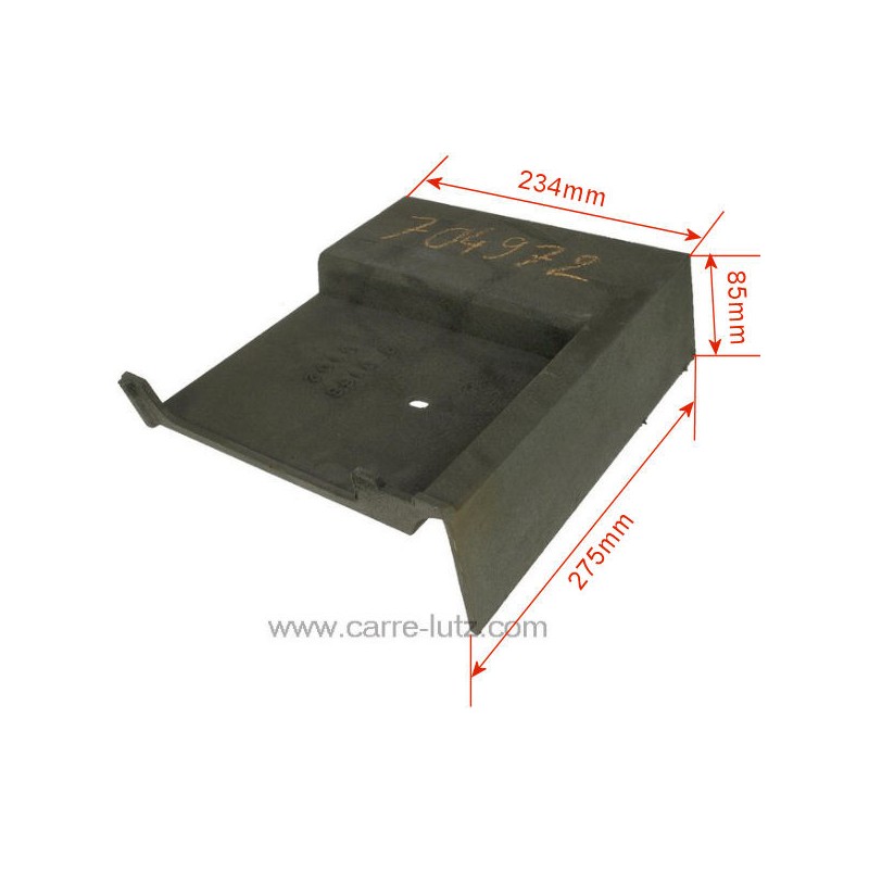 704972  Plaque de foyer arrière droite 10168310200 pour convecteur Godin 3102 96,20 €
