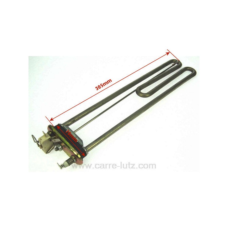 Résistance de lave linge 1900W 310 mm avec micro inerrupteur de sécurité Arcelik Beko Siltal Résistance de lave linge 1900W 310 mm avec micro inerrupteur de sécurité Arcelik Beko Siltal