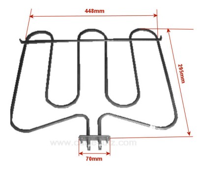 203074  806890084 - Résistance de sole 1300W de four Brandt Siemens Whirlpool Smeg  24,70 €