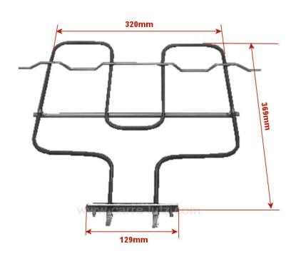 03050169 - Résistance de sole 1200W de four Gorenje Sidex 