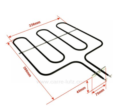 3370669016 - Résistance de sole 1400W de four A Martin Faure Electrolux Zanussi 