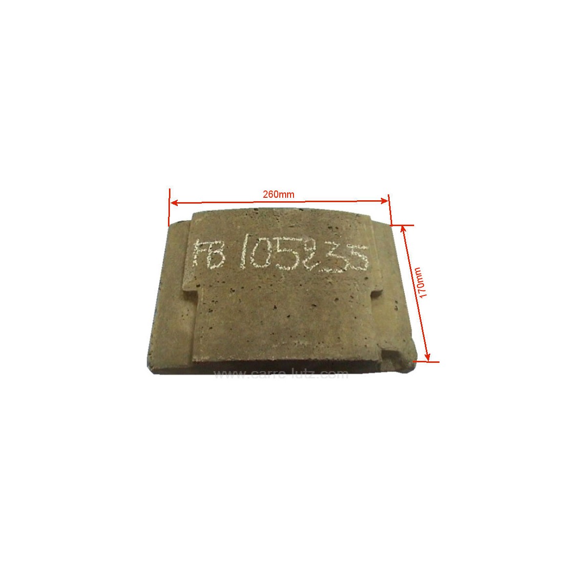 FB105235  105235 - Brique avant 1240301 de convecteur Franco Belge  23,60 €