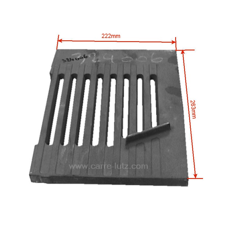 324006 - Grille de face droite 12.480.240 de convecteur Franco Belge 