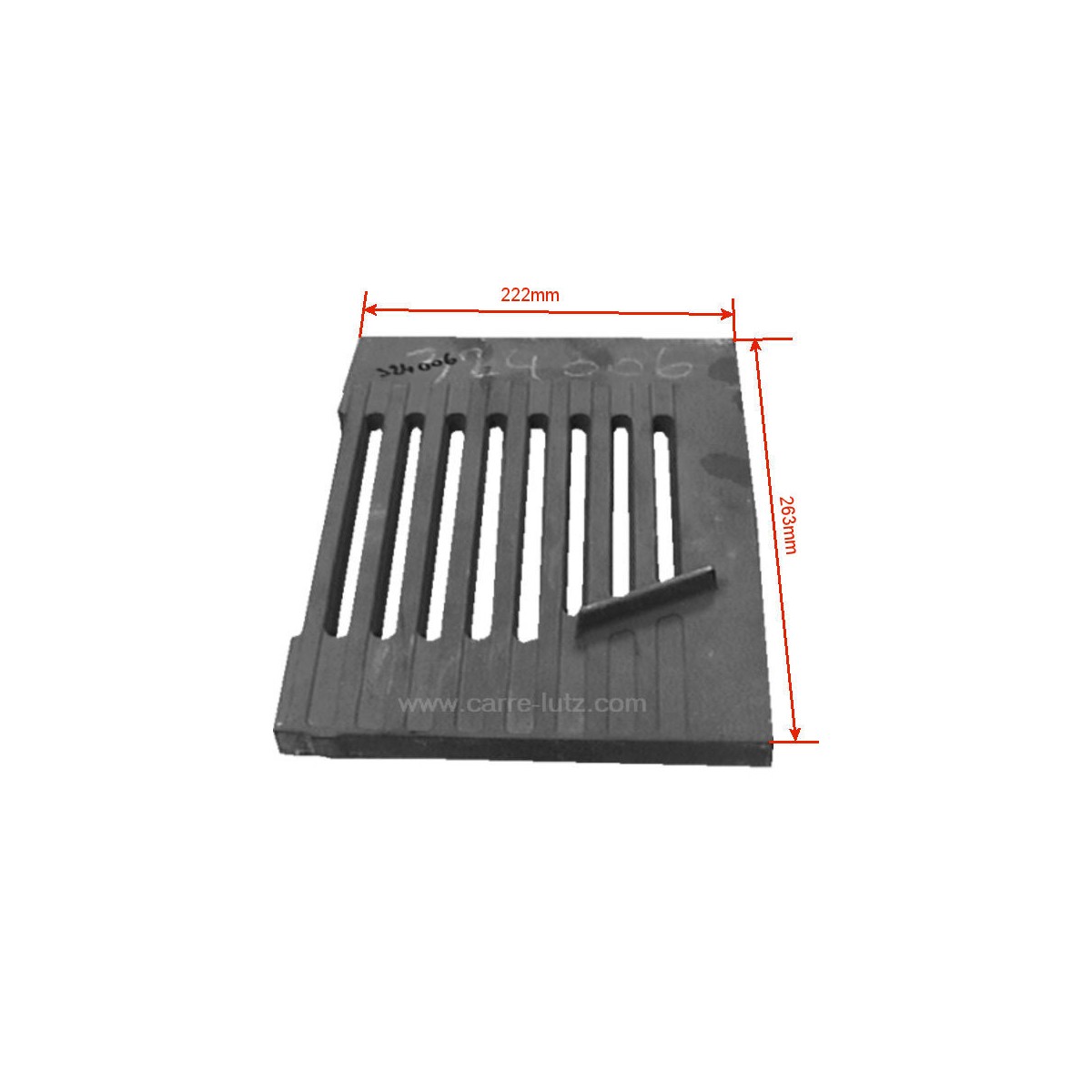 FB324006  324006 - Grille de face droite 12.480.240 de convecteur Franco Belge  36,30 €