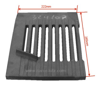 324107 - Grille de face gauche 12.480.241 de convecteur Franco Belge 