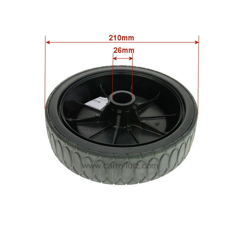 9983116  Roue 210 mm de tondeuse à gazon GGP Castelgarden 381007337/0 32,10 €