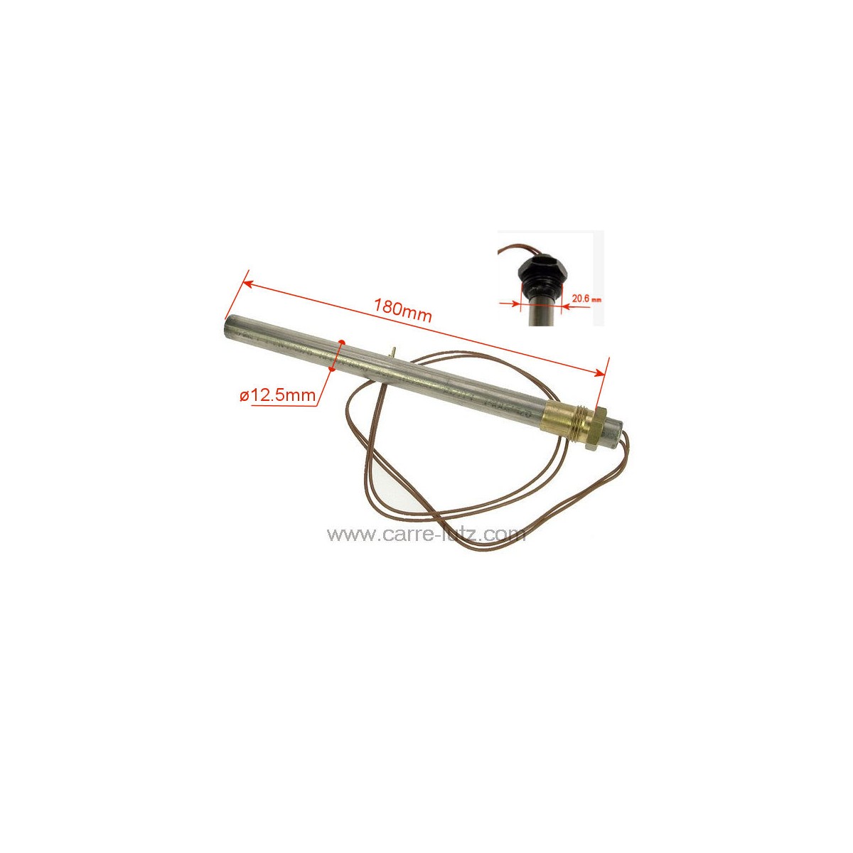 703934  Résistance 450W 12,5 mm longueur 180 mm de poêle à pellet 55,80 €