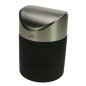 Poubelle de table inox et soft touch noir Lacor 62358
