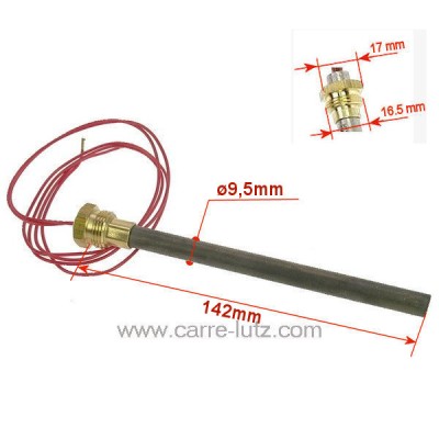 703980  41451209600 - Résistance 350W 9,5 mm longueur 140 mm de poêle à pellet MCZ 27,45 €