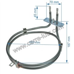 203217  262900067 - Résistance circulaire 1600W de four Beko  11,00 €
