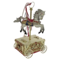 CL50231152  Cheval de manège musical sur charriot en résine 33,80 €