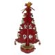 Sapin de Noël rouge en bois 39 cm , reference CL50231154
